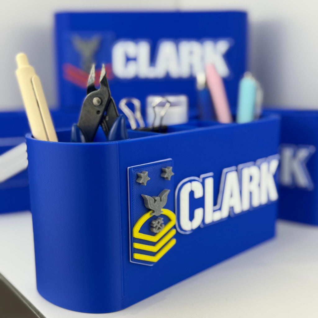 Personalized Coast Guard Master Chief Petty Officer Desk Organizer