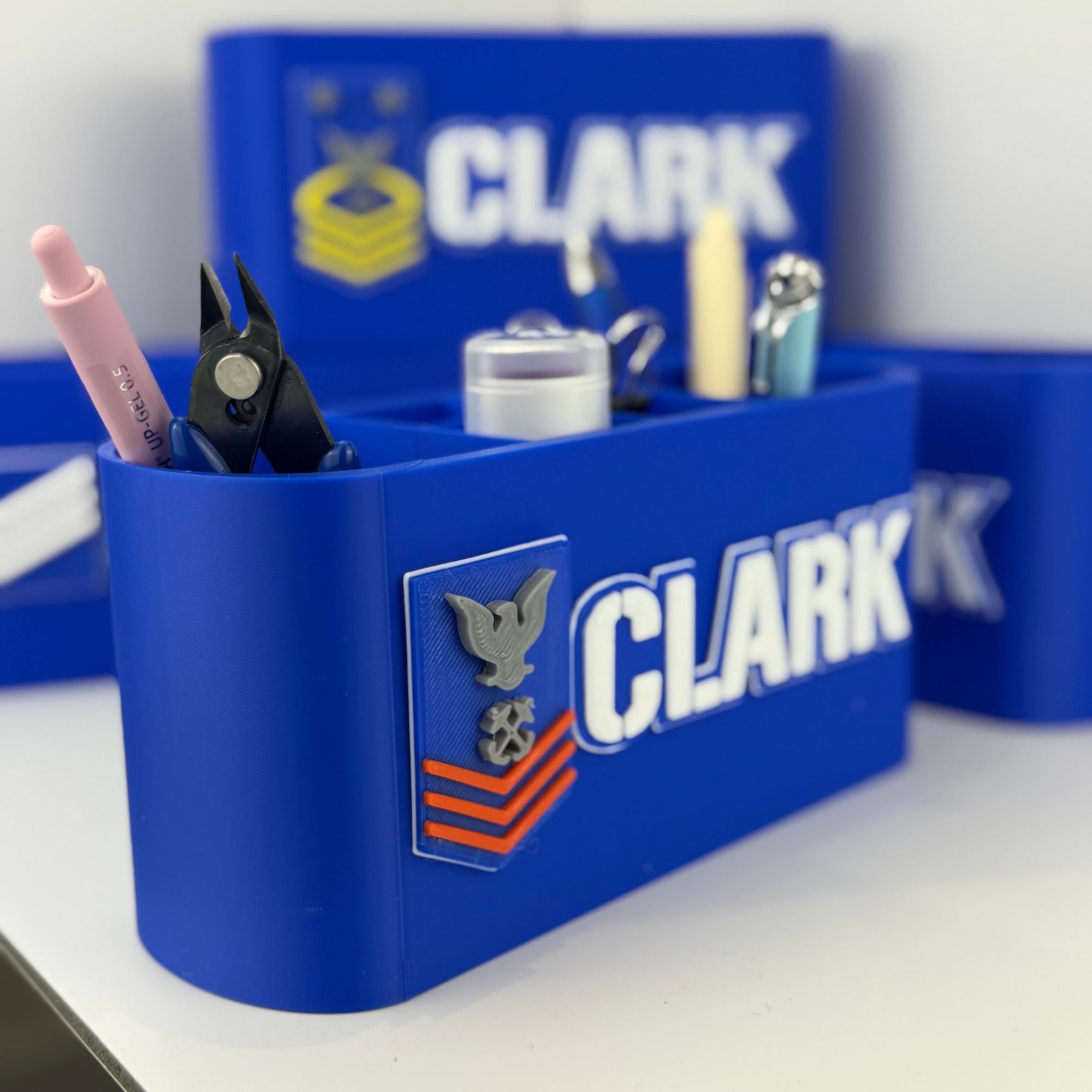 Personalized Coast Guard Petty Officer First Class Desk Organizer