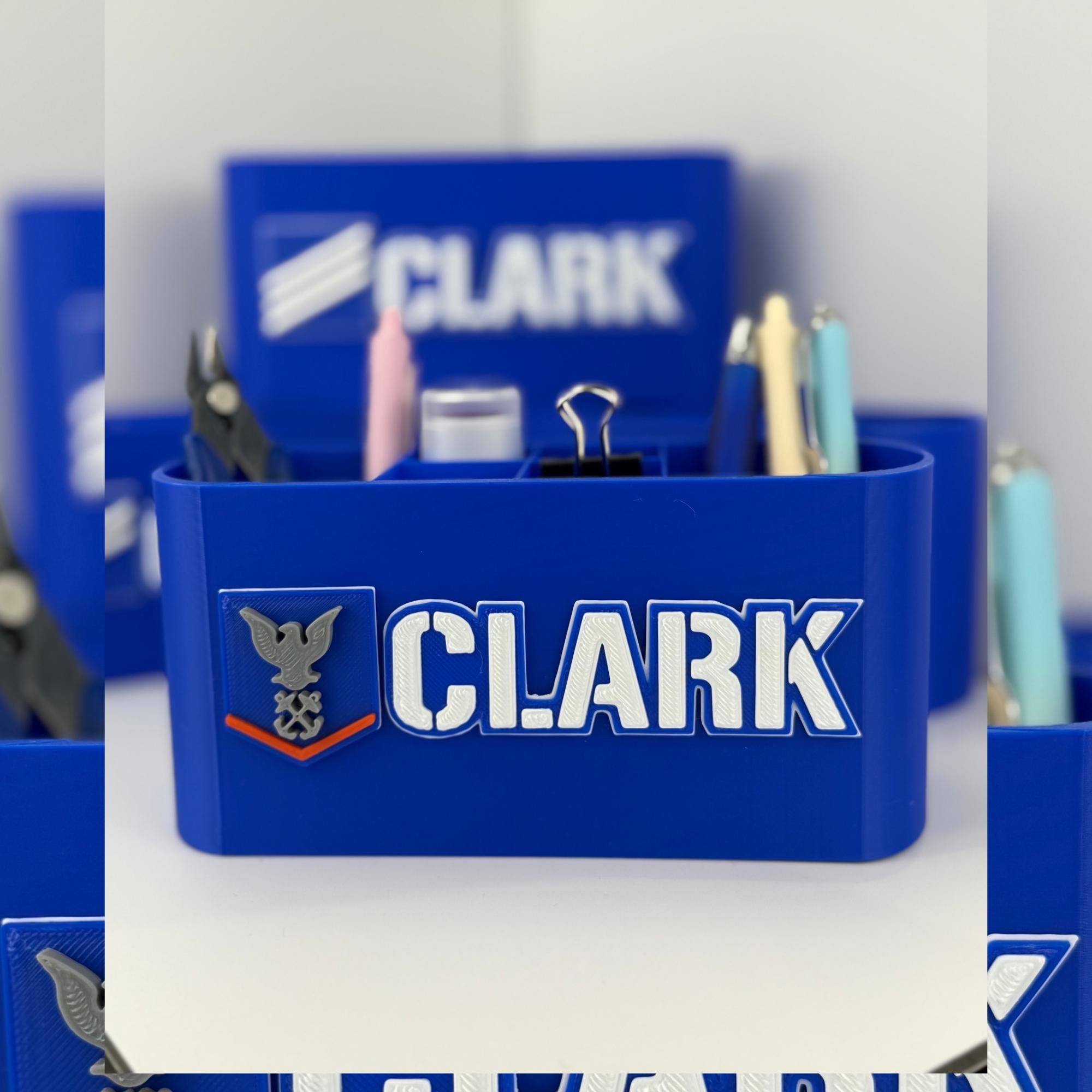 Personalized Coast Guard Petty Officer Third Class Desk Organizer