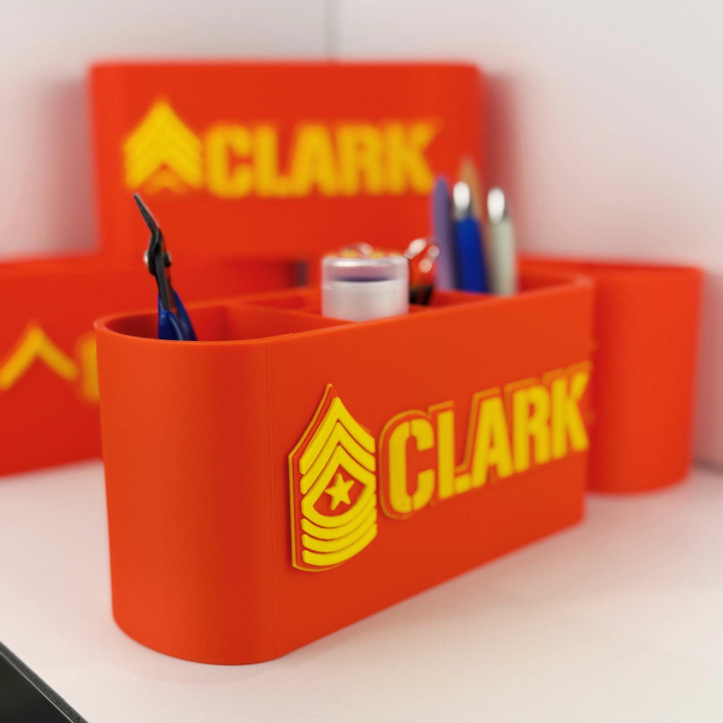 Personalized Marines Sergeant Major Desk Organizer
