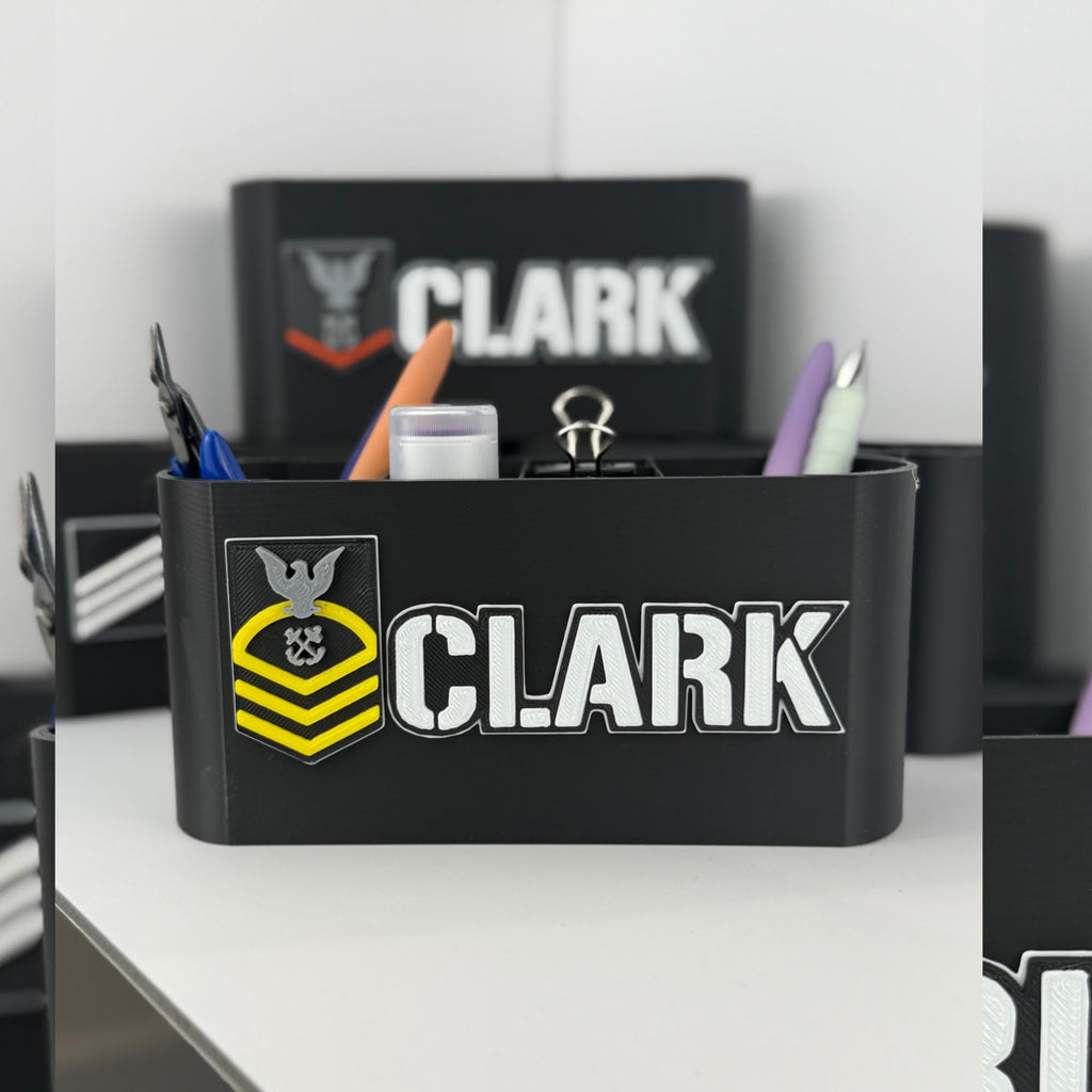 Personalized Navy Chief Petty Officer Desk Organizer