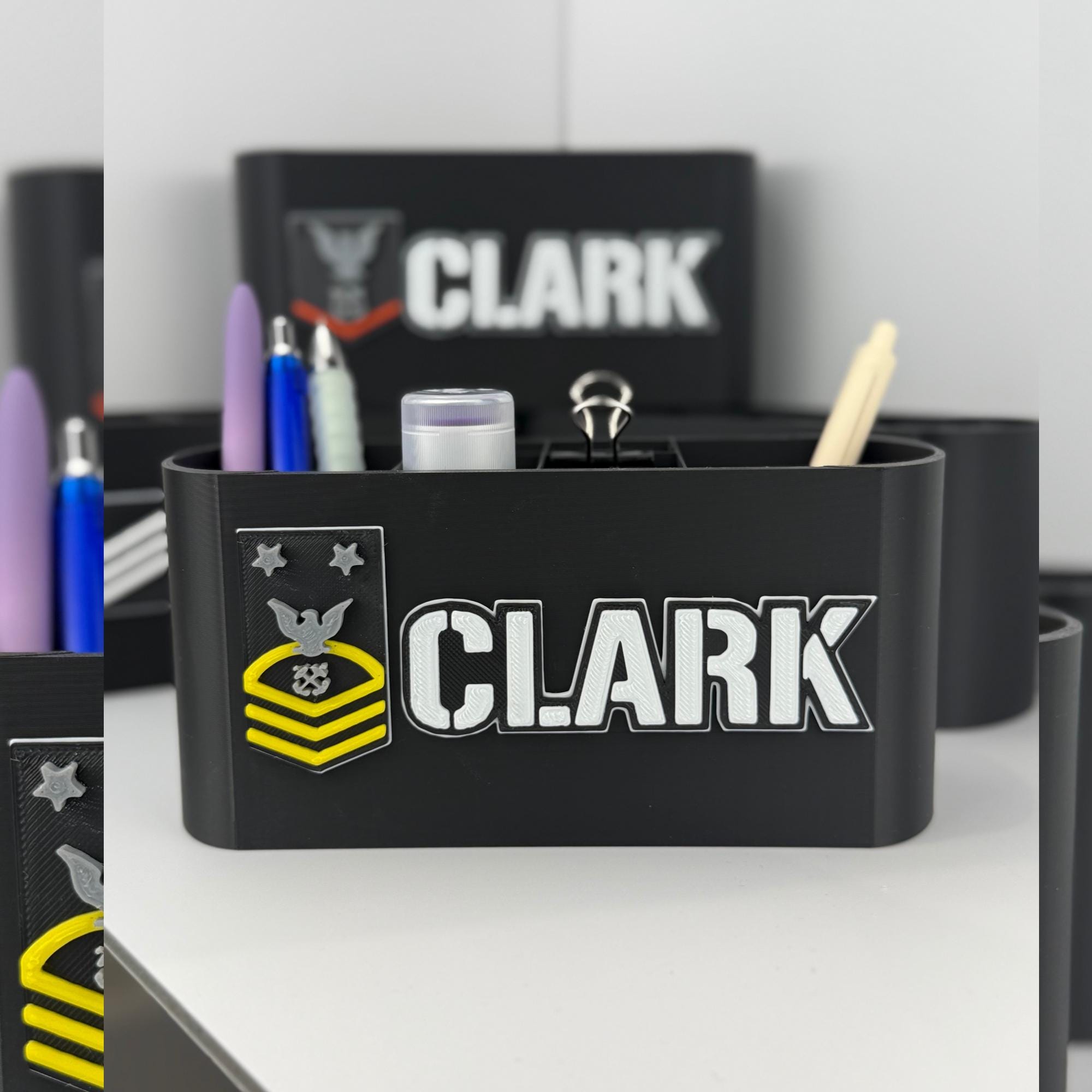 Personalized Navy Master Chief Petty Officer Desk Organizer