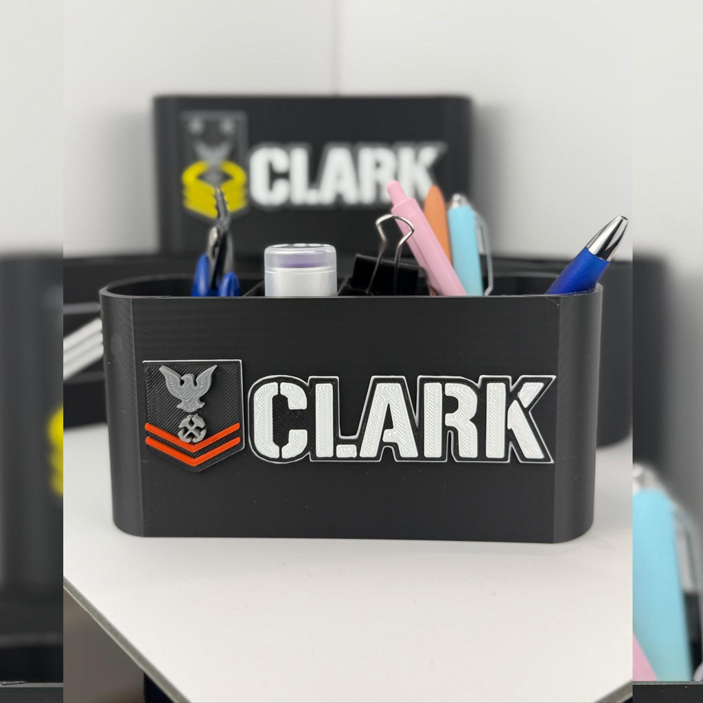 Personalized Navy Petty Officer Second Class Desk Organizer