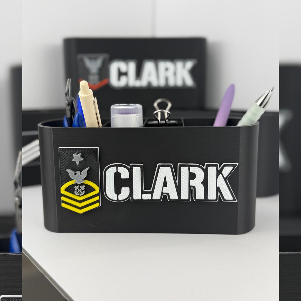 Personalized Navy Senior Chief Petty Officer Desk Organizer