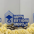 Personalized Air Force Chief Master Sergeant Cake Topper