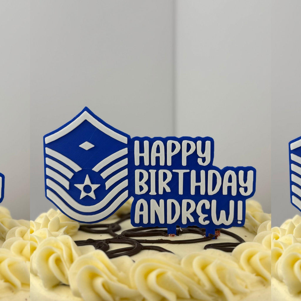 Personalized Air Force First Sergeant Cake Topper