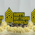 Personalized Army Command Sergeant Major Cake Topper