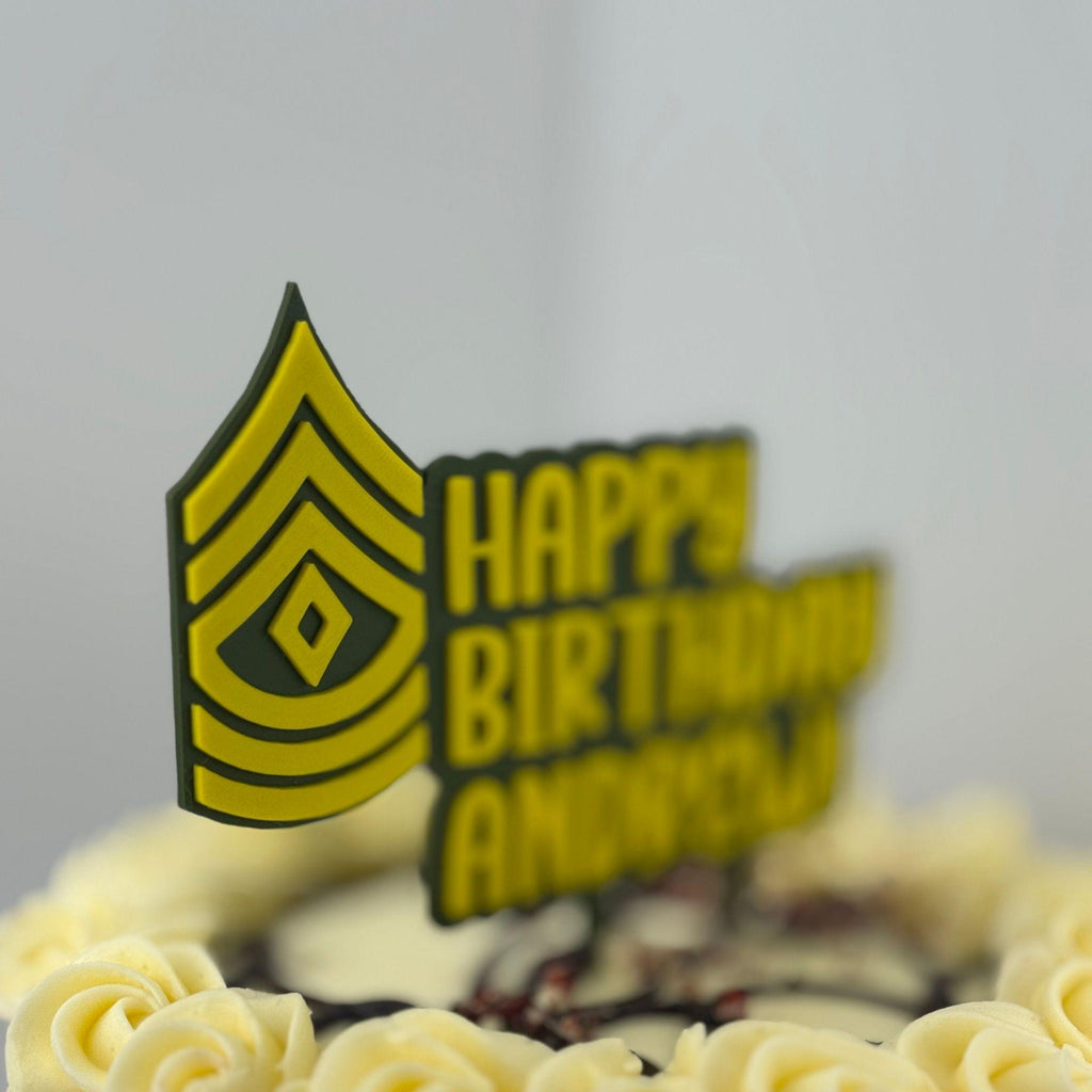 Personalized Army First Sergeant Cake Topper
