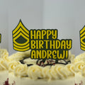 Personalized Army Master Sergeant Cake Topper