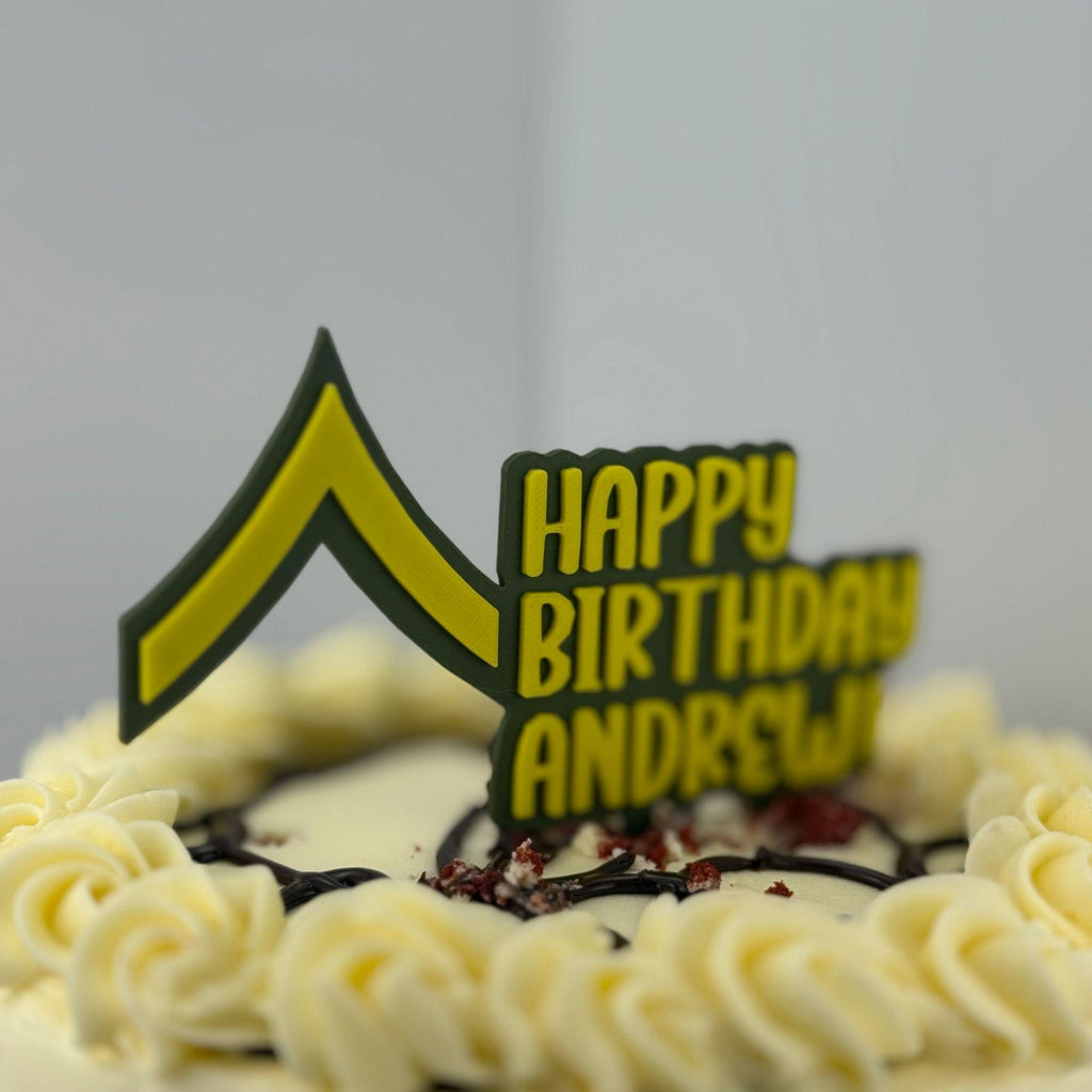Personalized Army Private Cake Topper