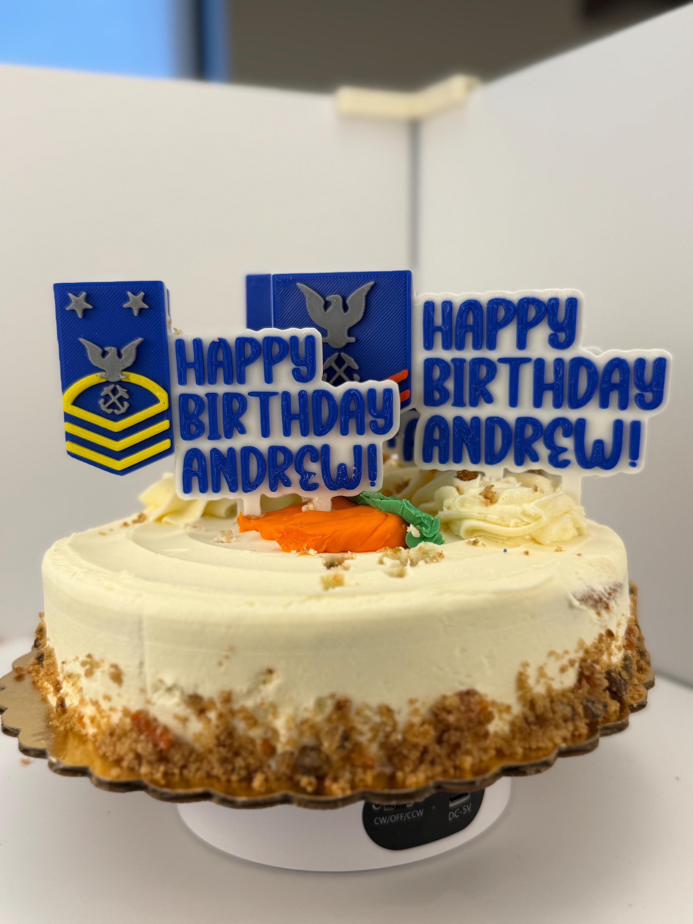 Personalized Coast Guard Fleet Command Master Chief Petty Officer Cake Topper
