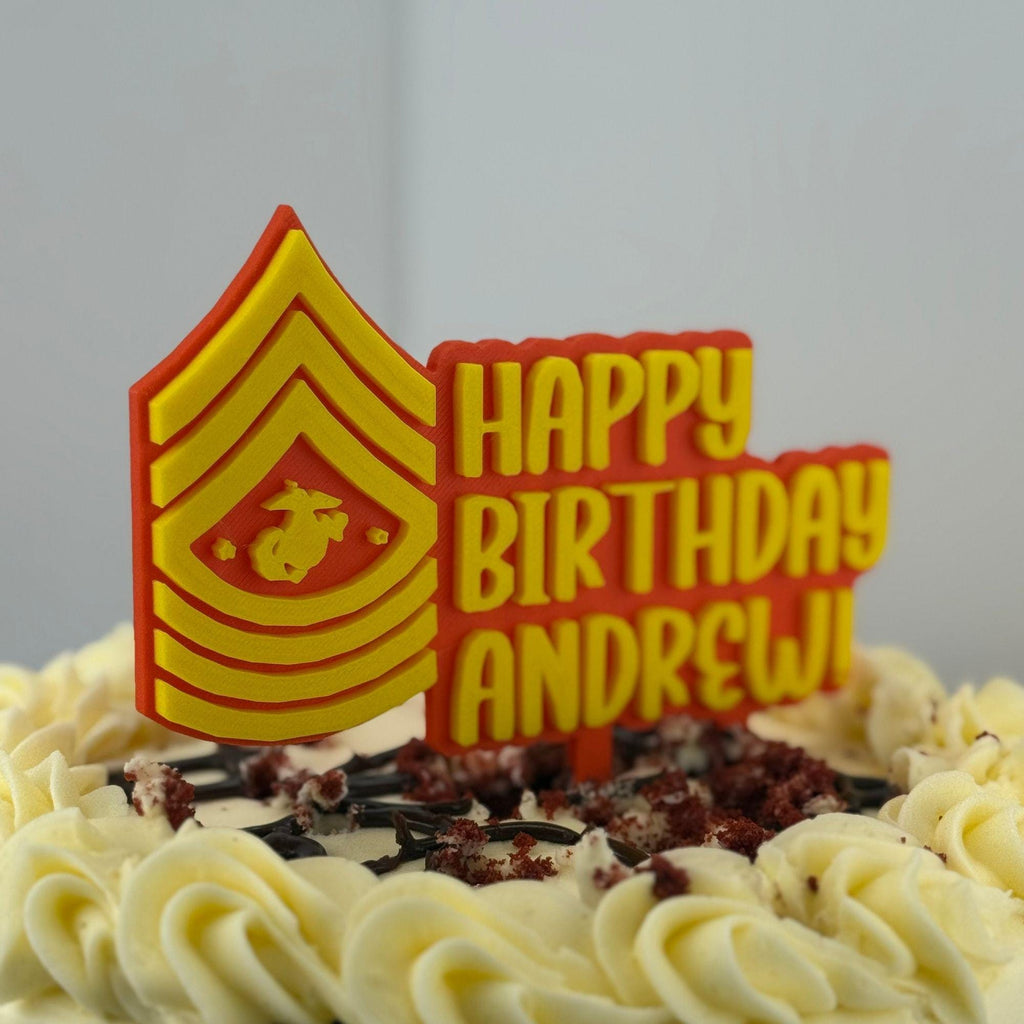 Personalized Marines Sergeant Major of the Marine Corps Cake Topper