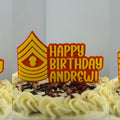 Personalized Marines Master Gunnery Sergeant Cake Topper