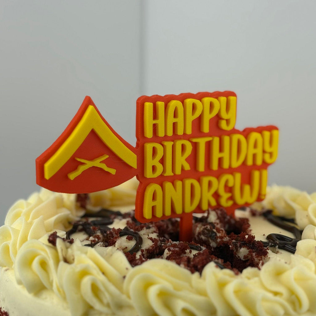 Personalized Marines Lance Corporal Cake Topper