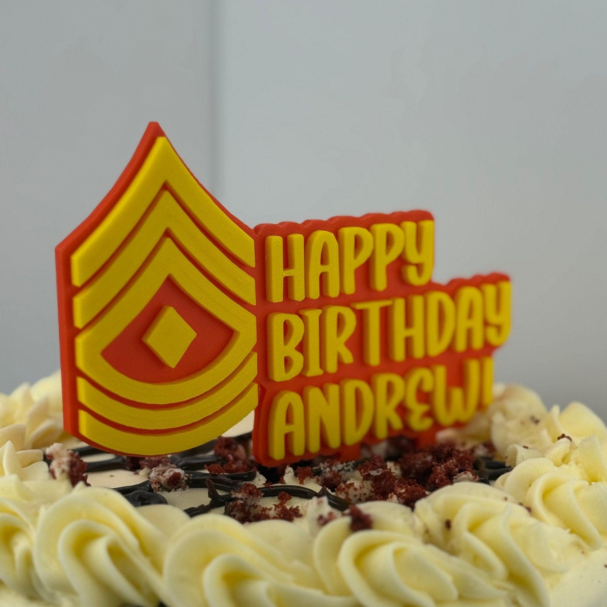 Personalized Marines First Sergeant Cake Topper