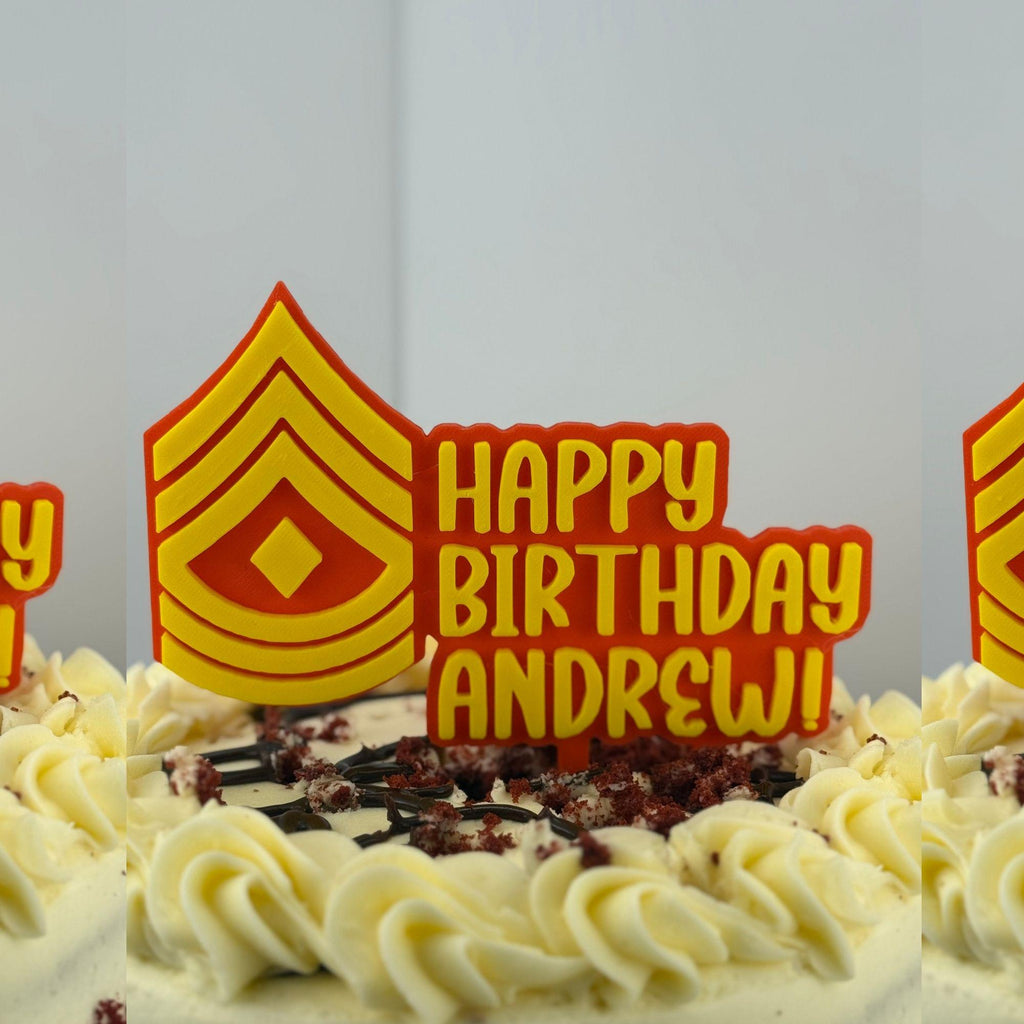Personalized Marines First Sergeant Cake Topper