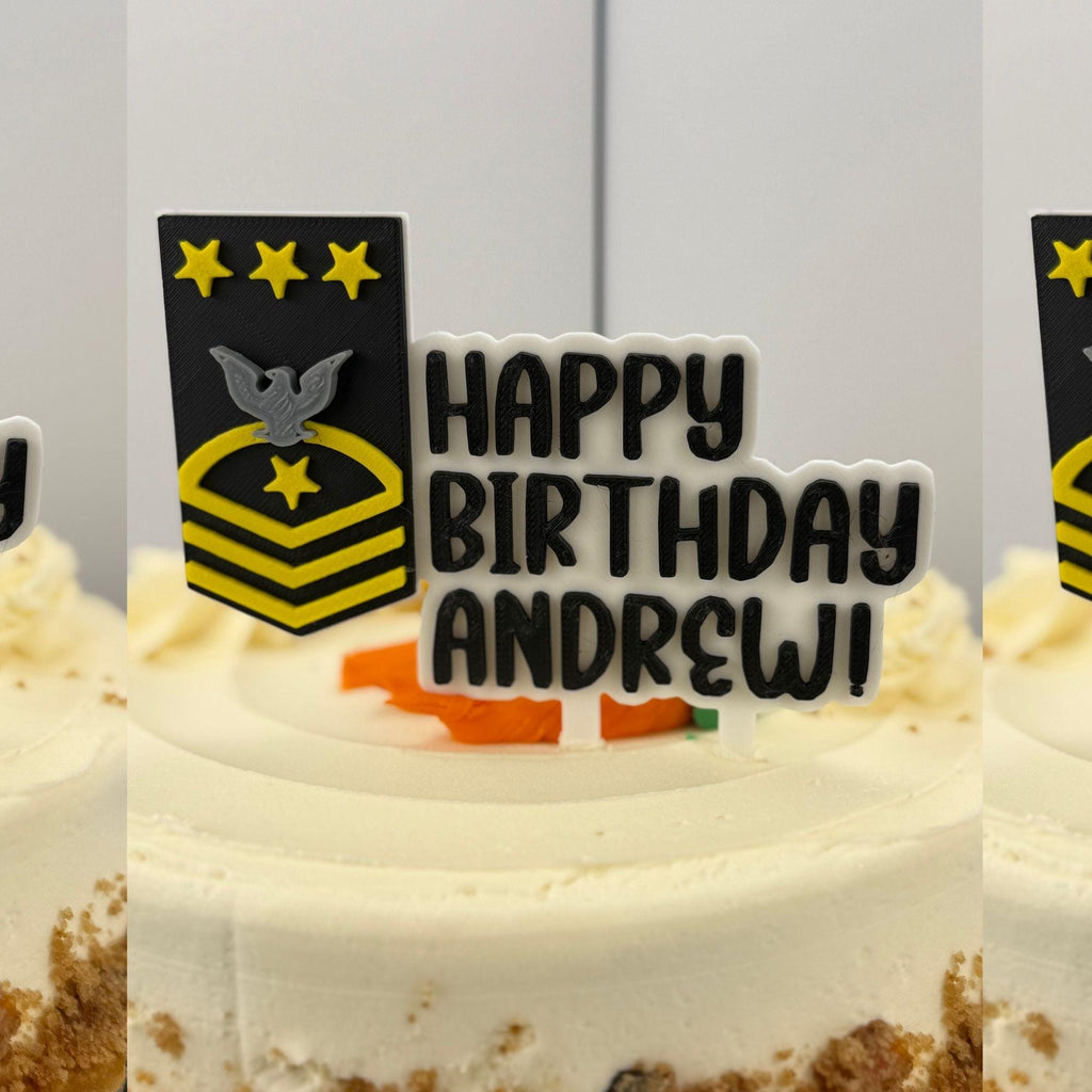Personalized Navy Master Chief Petty Officer of the Navy Cake Topper