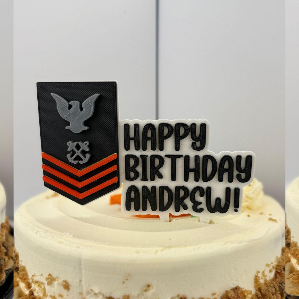 Navy Petty Officer First Class Cake Topper