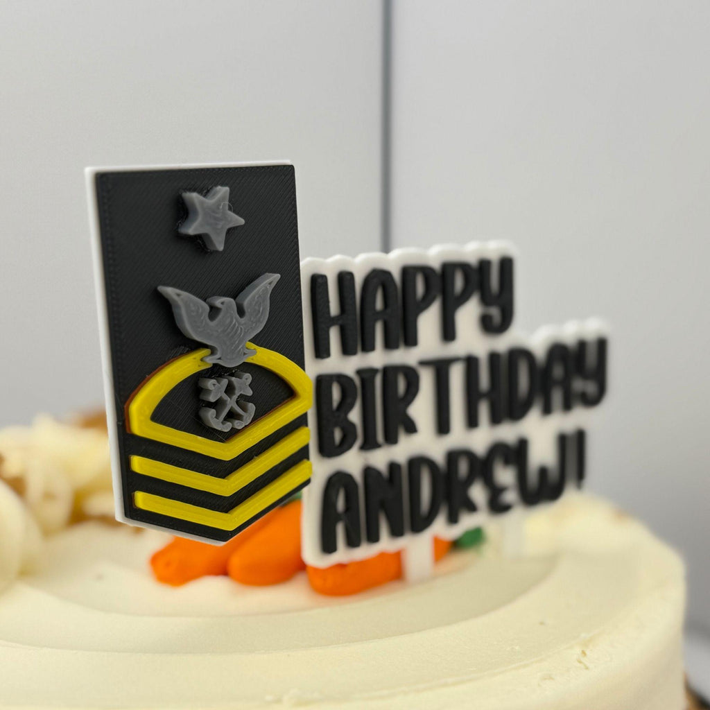 Personalized Navy Senior Chief Petty Officer Cake Topper