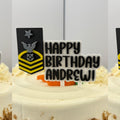 Personalized Navy Senior Chief Petty Officer Cake Topper
