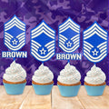Personalized Air Force Chief Master Sergeant Cupcake Topper