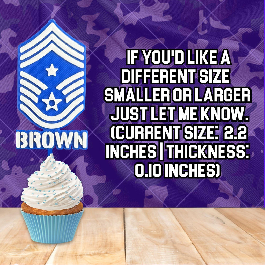 Air Force Command Chief Master Sergeant Cupcake Topper