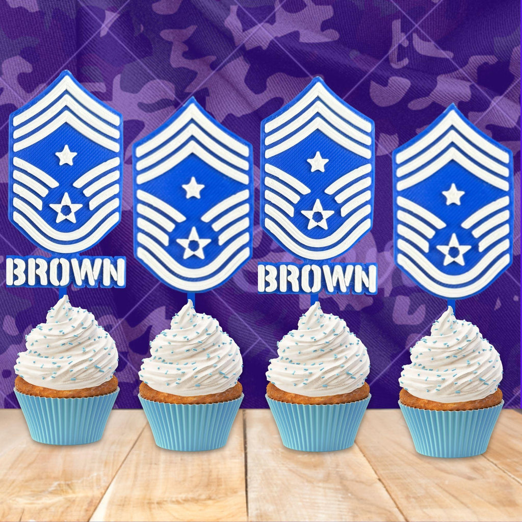 Air Force Command Chief Master Sergeant Cupcake Topper