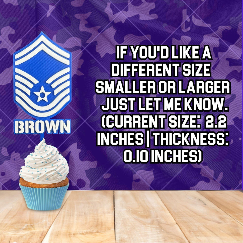 Air Force Senior Master Sergeant Cupcake Topper