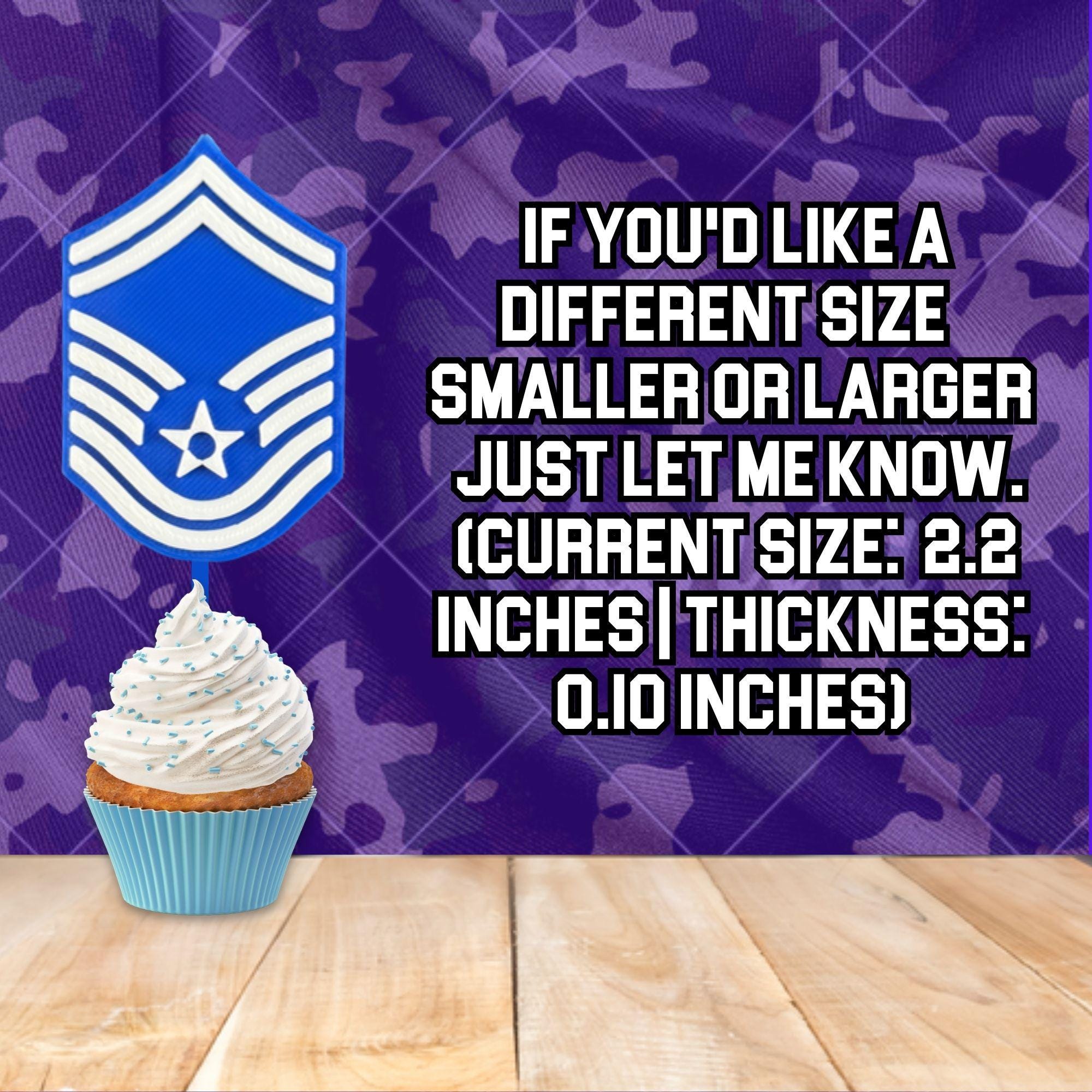 Air Force Senior Master Sergeant Cupcake Topper
