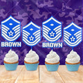 Personalized Air Force First Sergeant Cupcake Topper