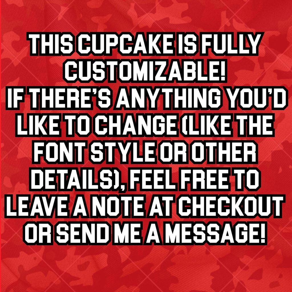 Personalized Marines Sergeant Major Cupcake Topper