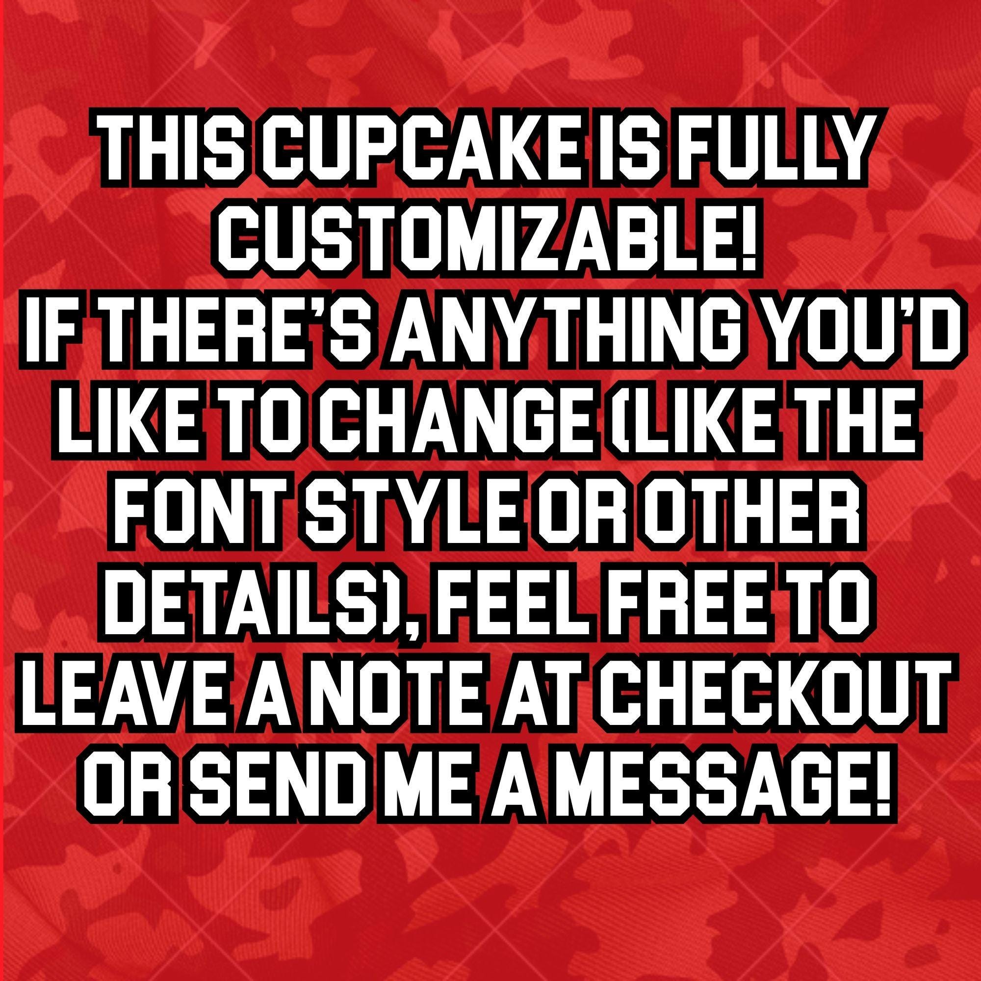 Personalized Marines Sergeant Major Cupcake Topper