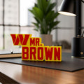 Personalized Washington Commanders Football Desk Name Plate