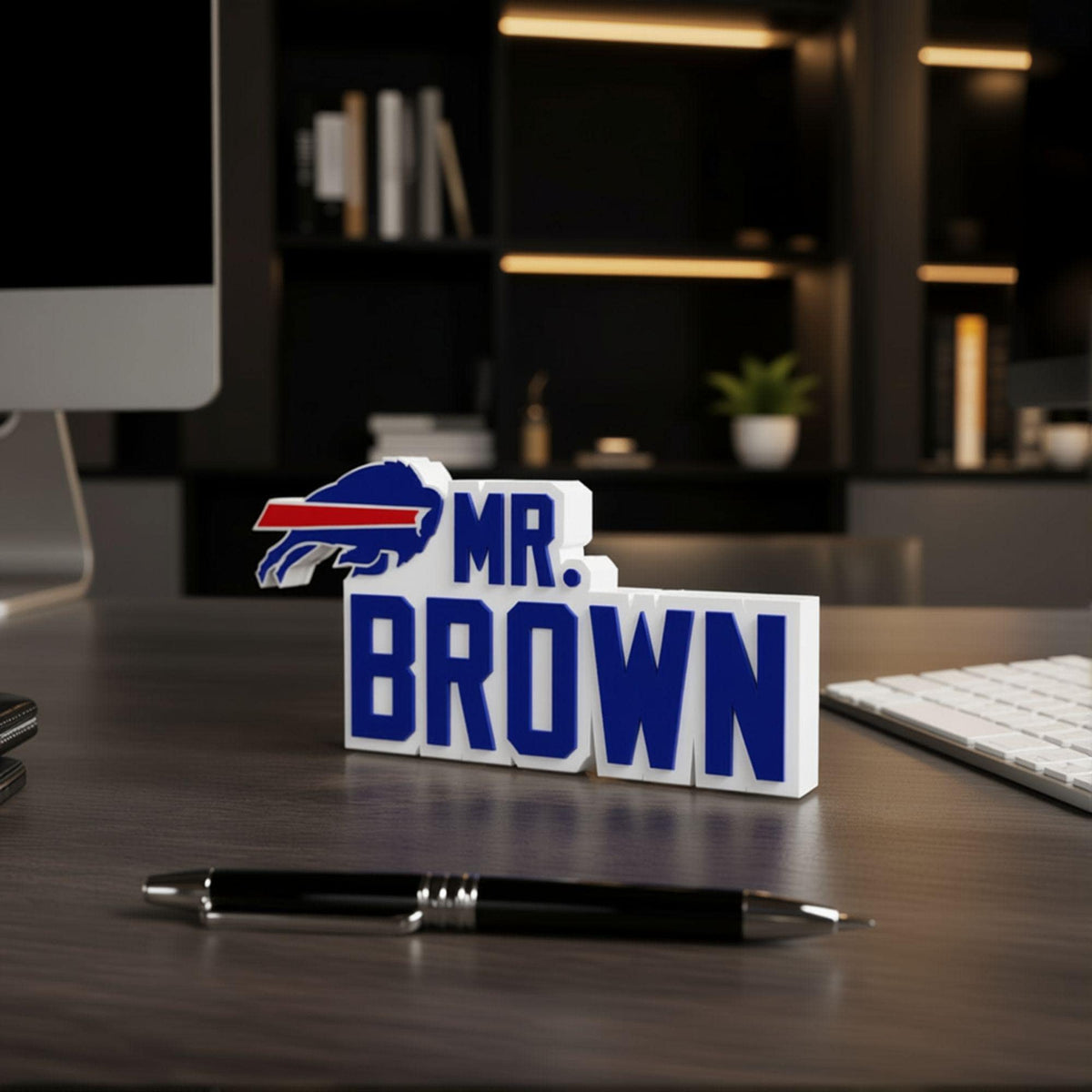 Personalized Buffalo Bills Football Desk Name Plate