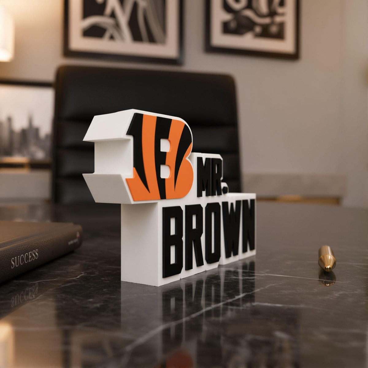 Personalized Cincinnati Bengals Football Desk Name Plate