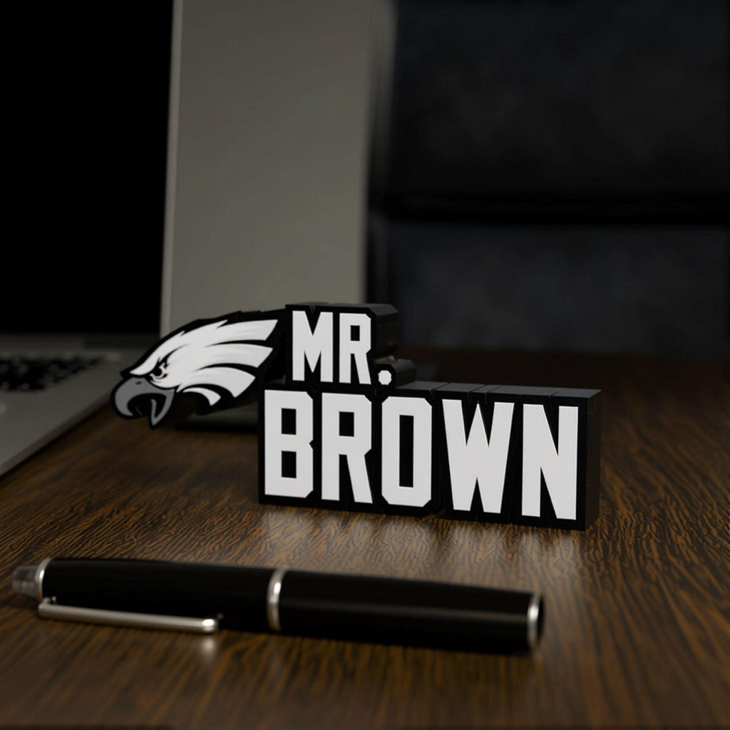 Personalized Philadelphia Eagles Football Desk Name Plate