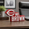 Personalized Cincinnati Reds Baseball Desk Name Plate