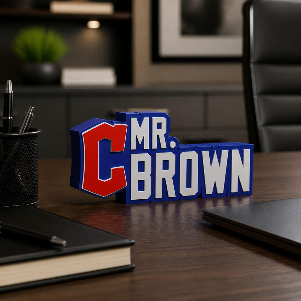 Personalized Cleveland Guardians Baseball Desk Name Plate