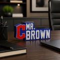 Personalized Cleveland Guardians Baseball Desk Name Plate