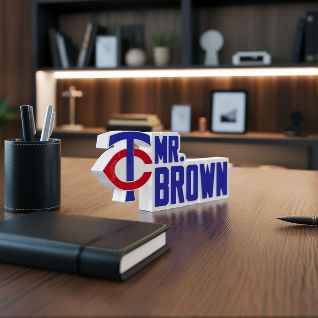 Personalized Minnesota Twins Baseball Desk Name Plate