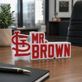 Personalized St. Louis Cardinals Baseball Desk Name Plate