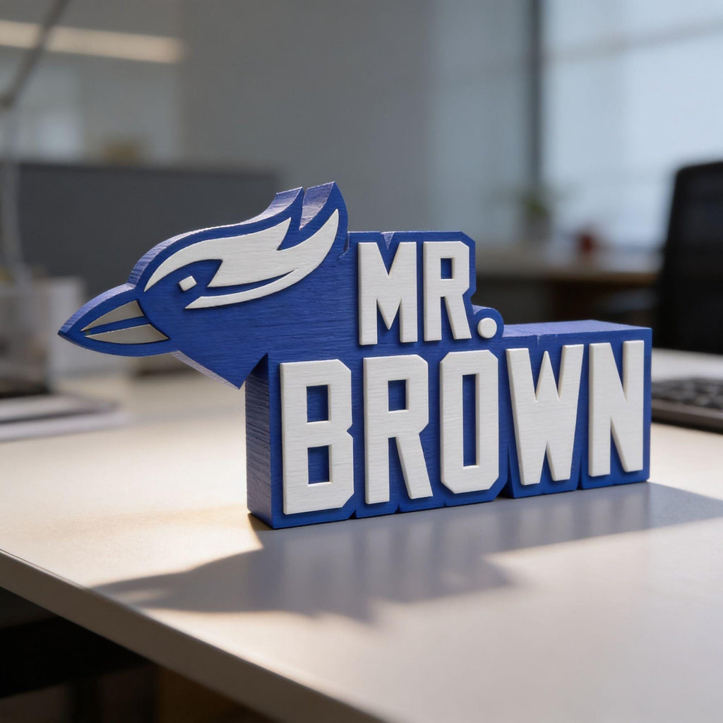 Personalized Toronto Blue Jays Baseball Desk Name Plate