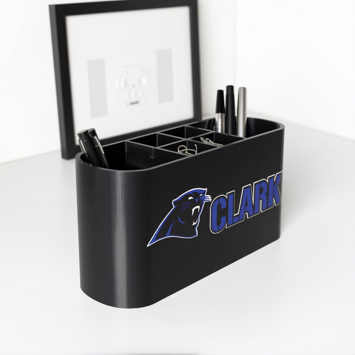 Personalized Carolina Panthers Desk Organizer