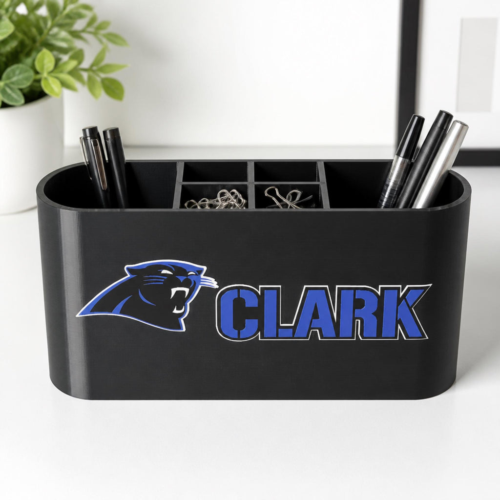 Personalized Carolina Panthers Desk Organizer