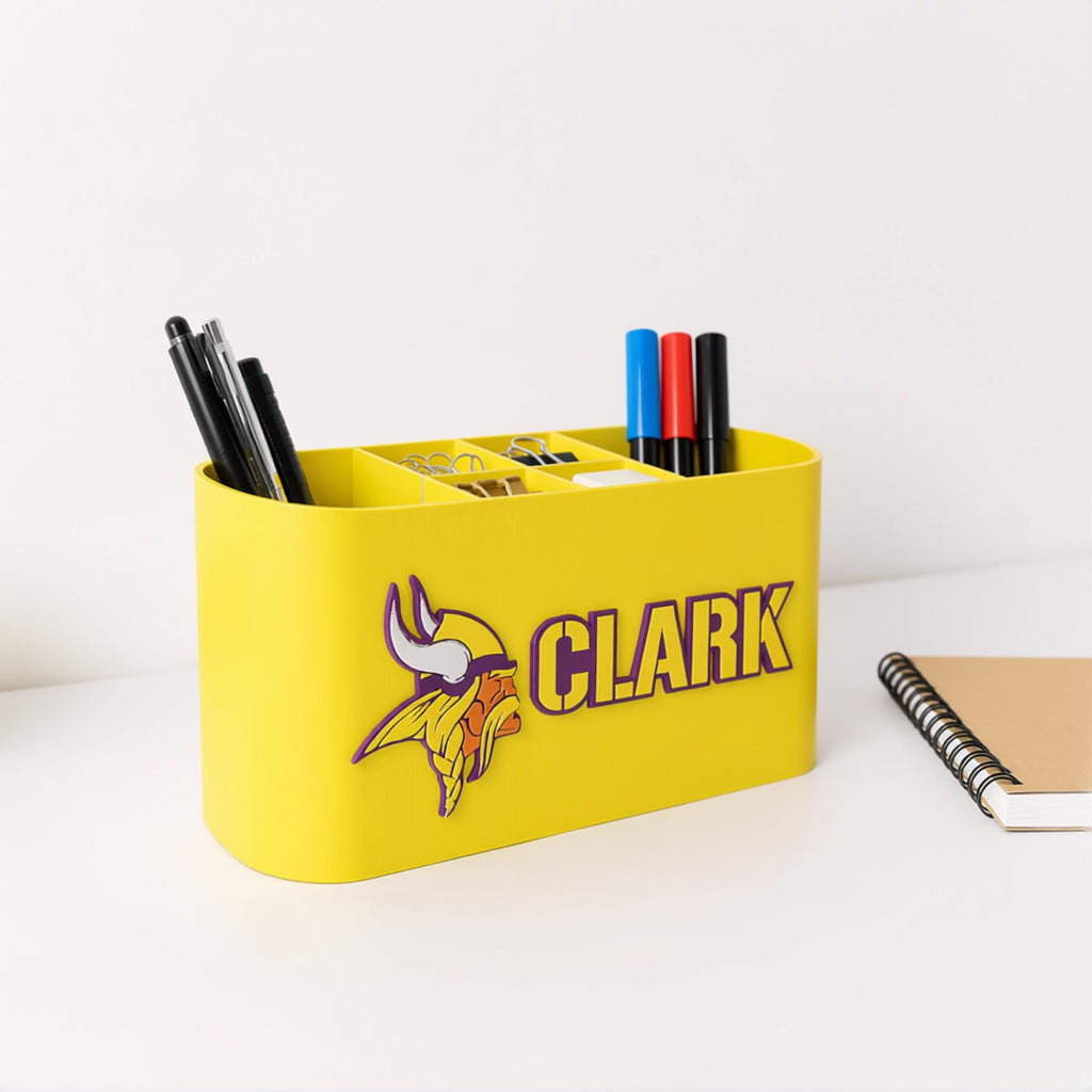 Personalized Minnesota Vikings Desk Organizer