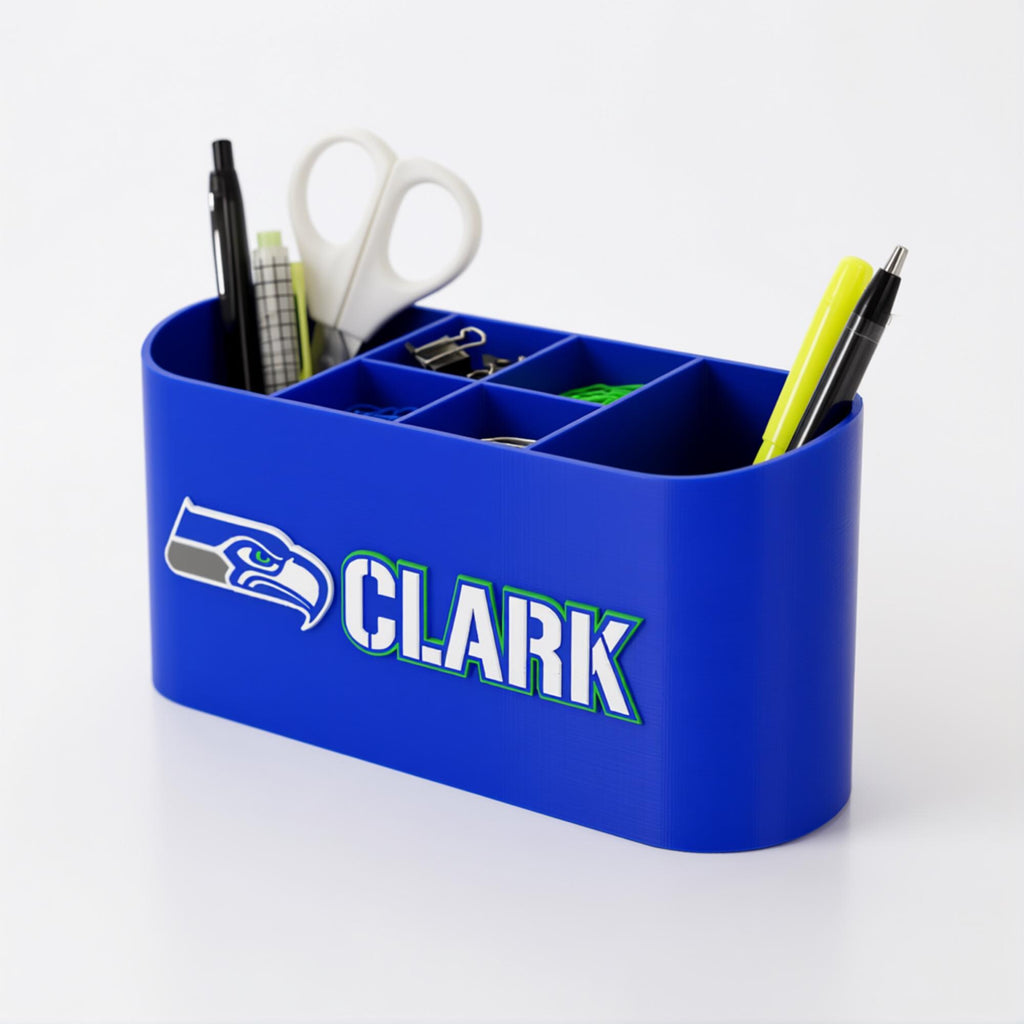 Personalized Seattle Seahawks Desk Organizer