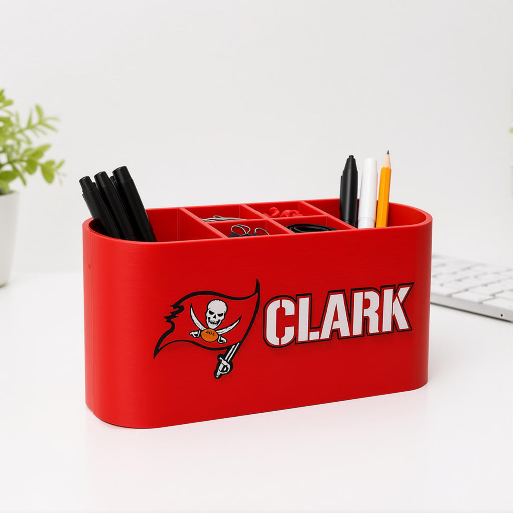 Personalized Tampa Bay Buccaneers Desk Organizer