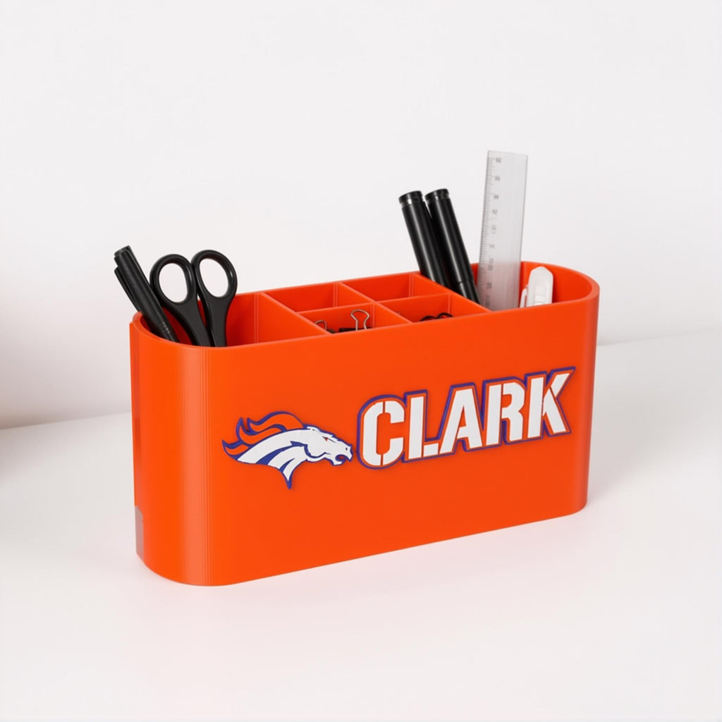 Personalized Denver Broncos Desk Organizer