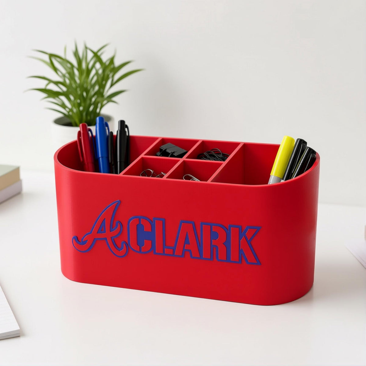 Personalized Atlanta Braves Desk Organizer