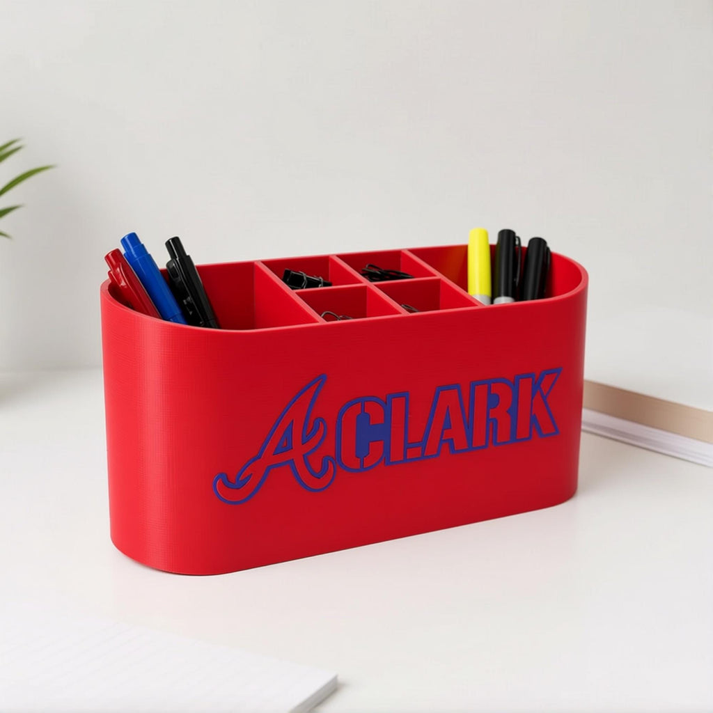 Personalized Atlanta Braves Desk Organizer